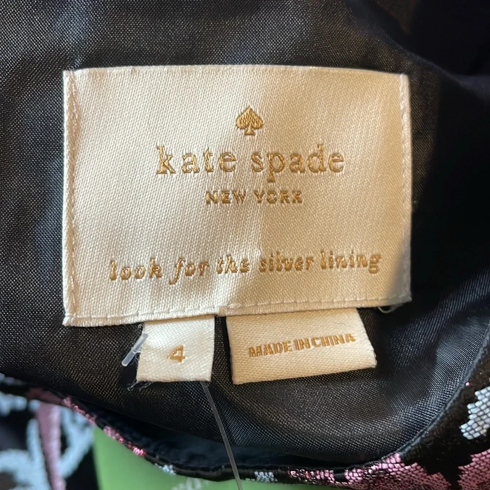 NWT kate spade Mini Dress Tapestry Jacquard Fit-and-Flare Women’s 4 Sleeveless